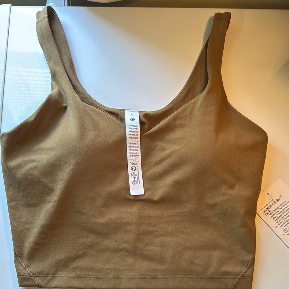 Lululemon Align Tank Size 12. Olive/Brownish color.